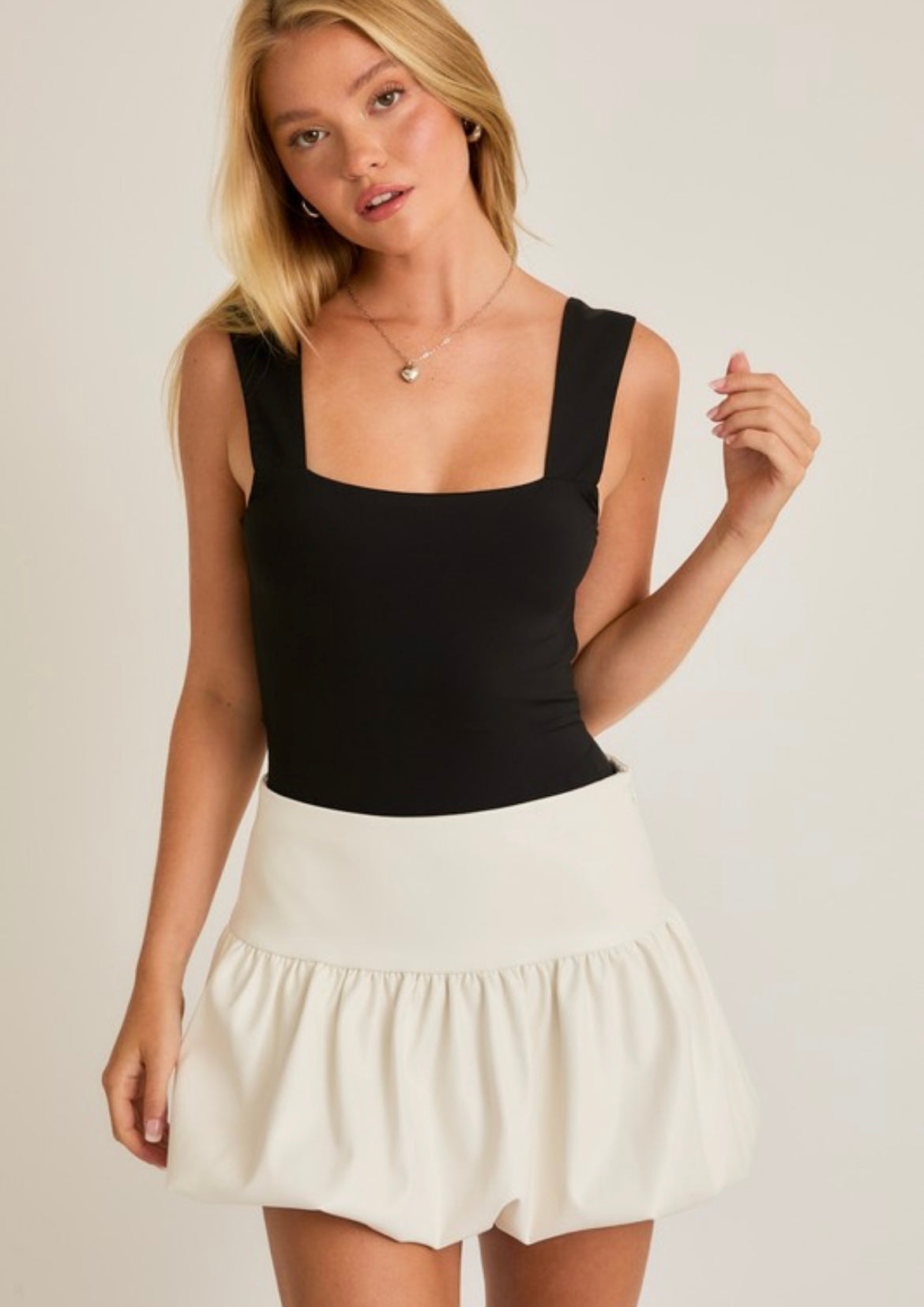 Black bodysuit with tie back
