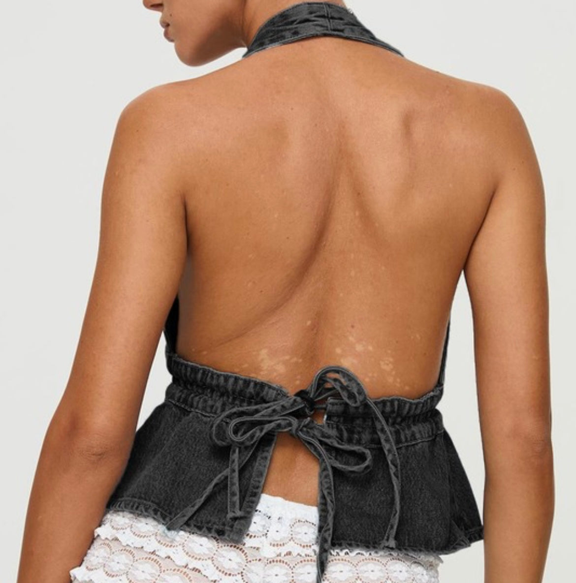 Black Halter Neck Top