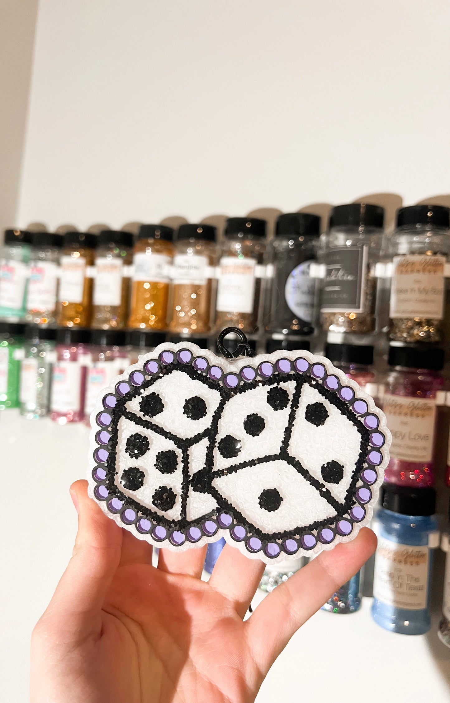 purple dice freshie