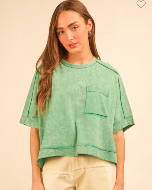 Mineral Washed Oversized Top