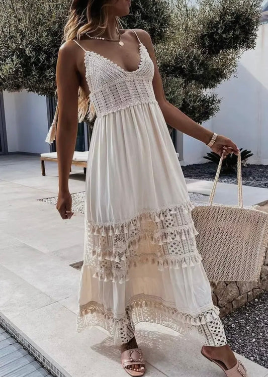 Boho Lace Flare Dress