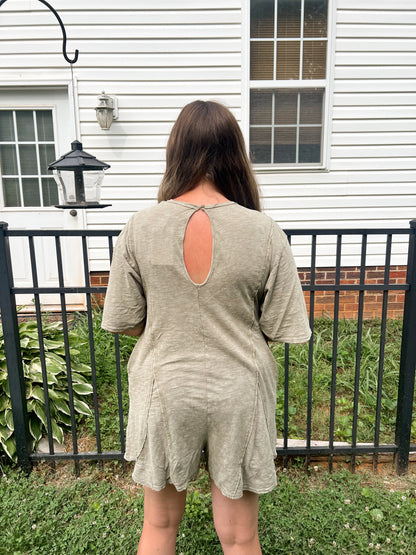 Sage Mineral Washed Romper