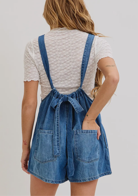 Denim Overall Romper