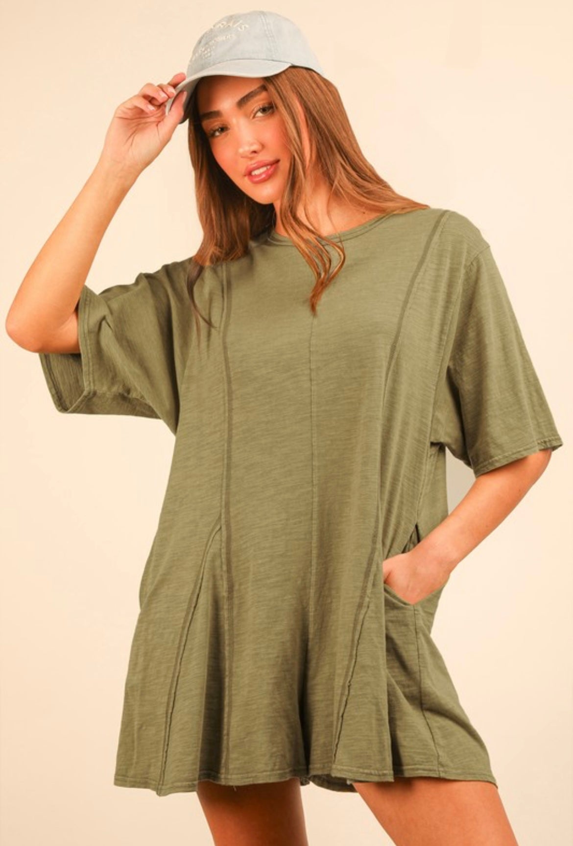 Sage Mineral Washed Romper