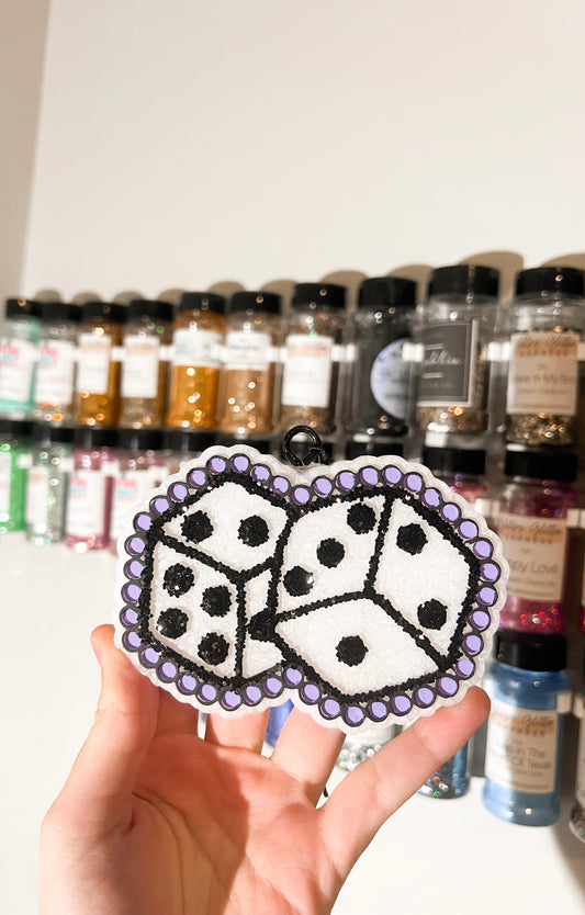 purple dice freshie